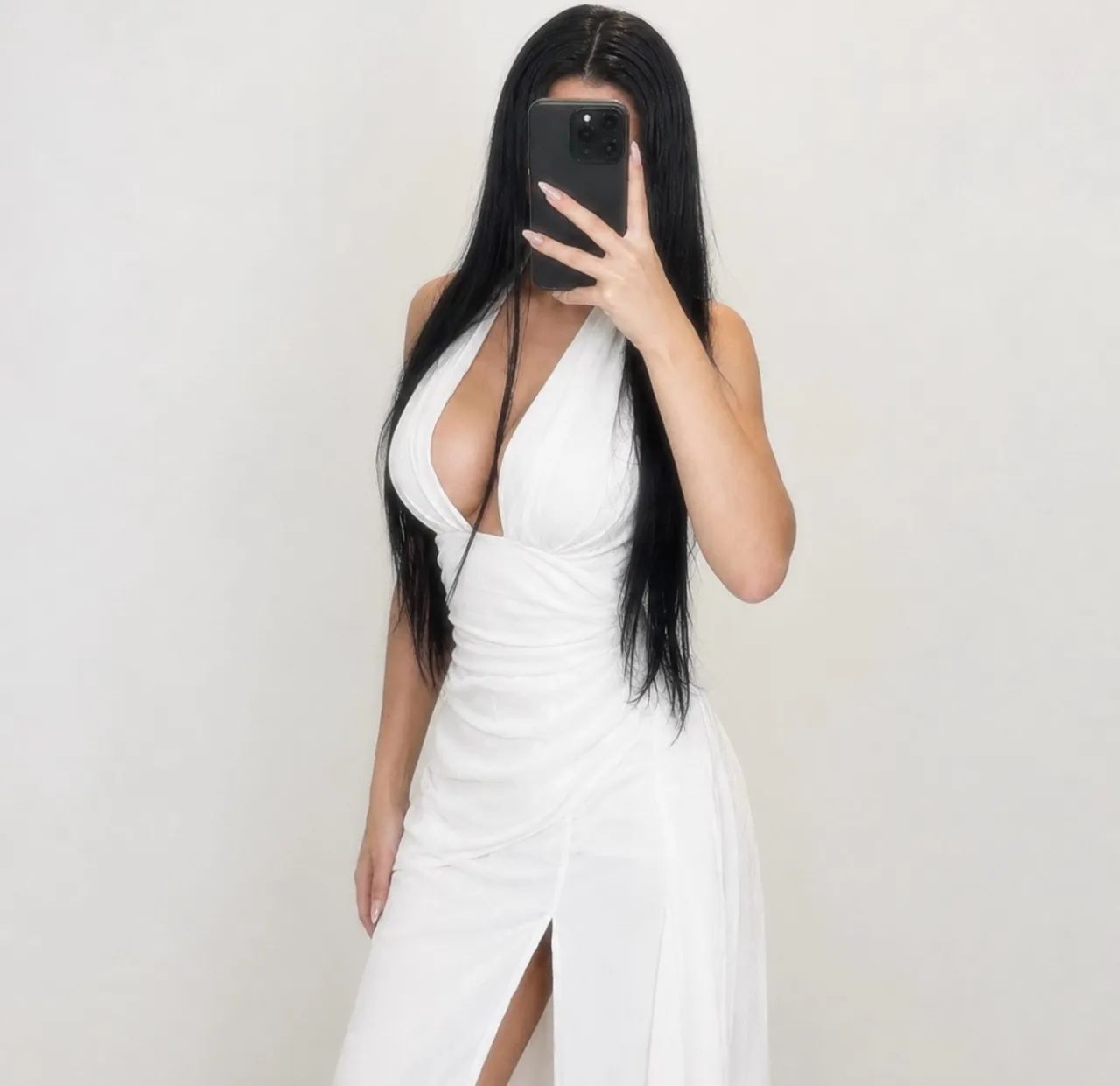 Vestido branco longo