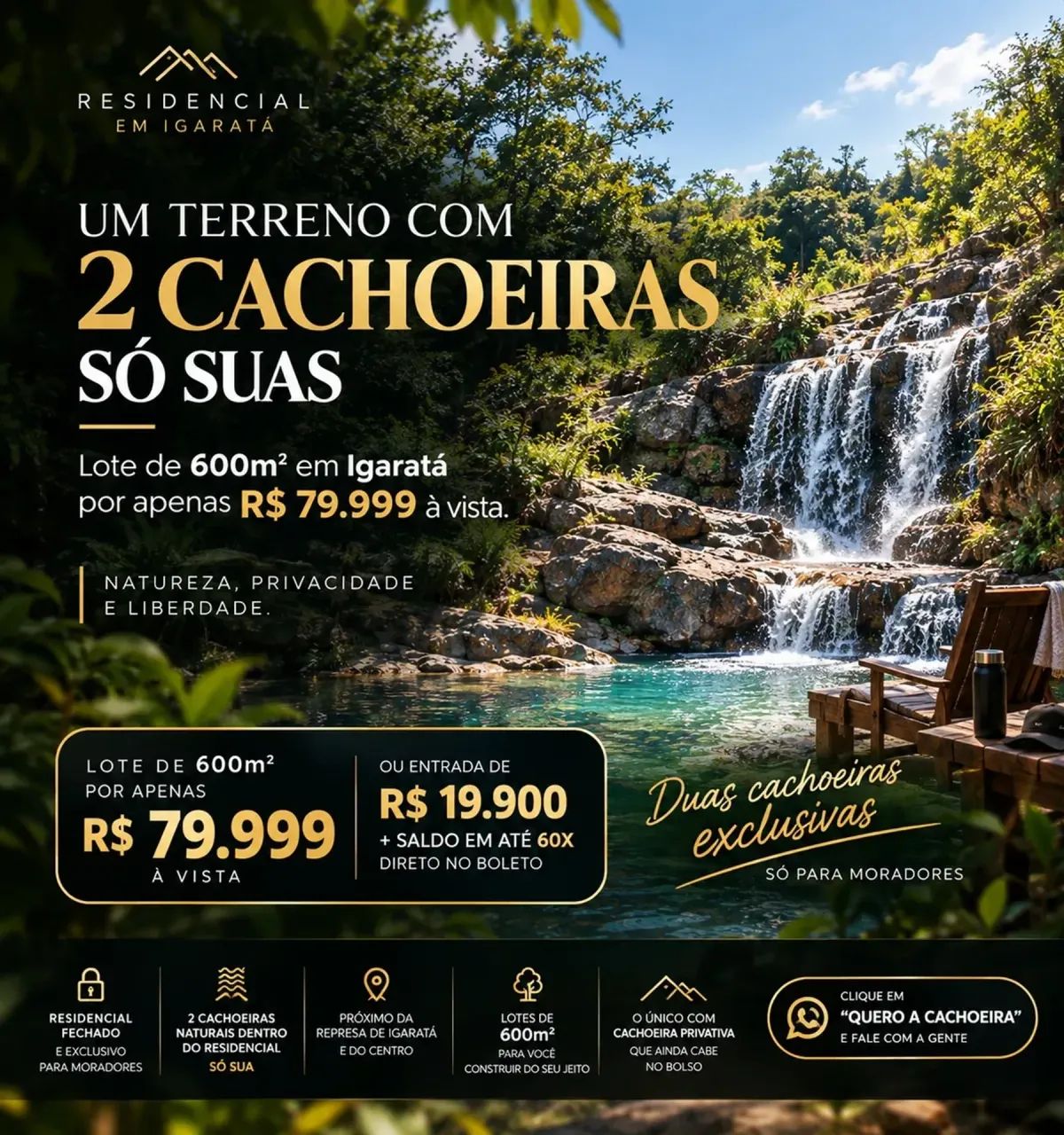 LOTE GRANDE COM ENTRADA QUE CABE NO BOLSO