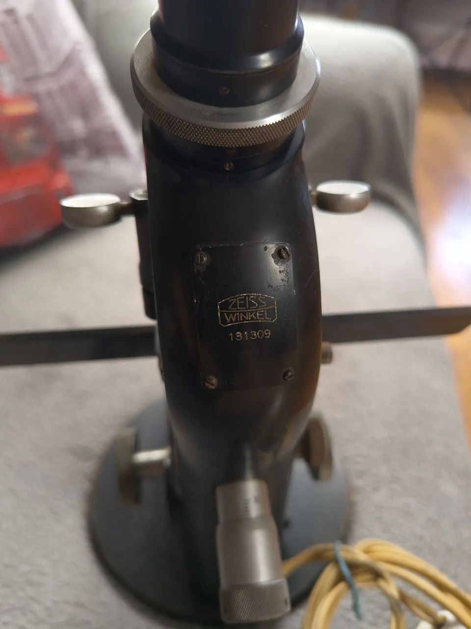 Microscópio antigo Zeiss Winkel original - Foto 5