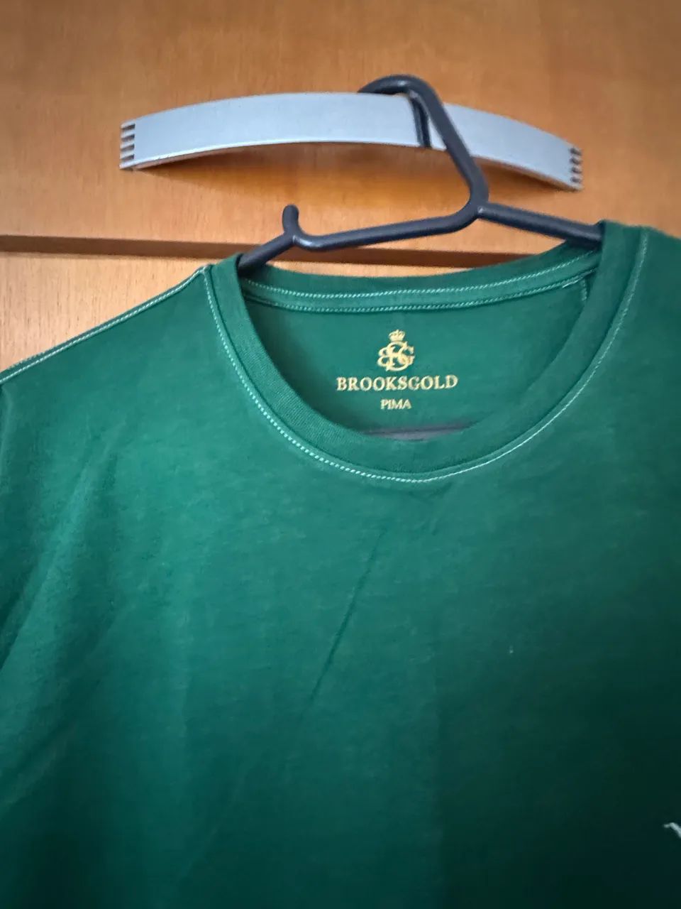 Tshirt Brooksfield gola careca verde M - Foto 3