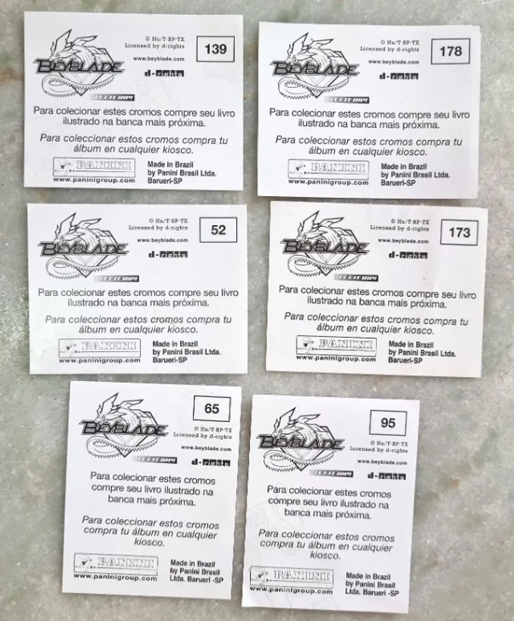 Lote Figurinhas 6x Hamtaro e 6x BeyBlade Panini - Foto 3