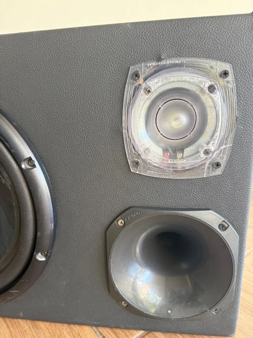 Caixa de som trio Pioneer cara preta com módulo e engate rápido - Foto 3