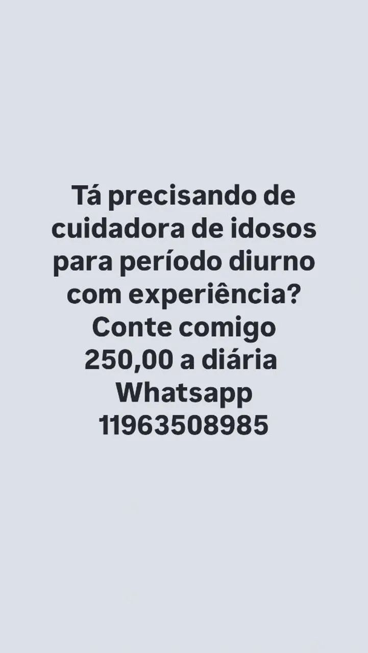 Cuidadora de idosos e PCD