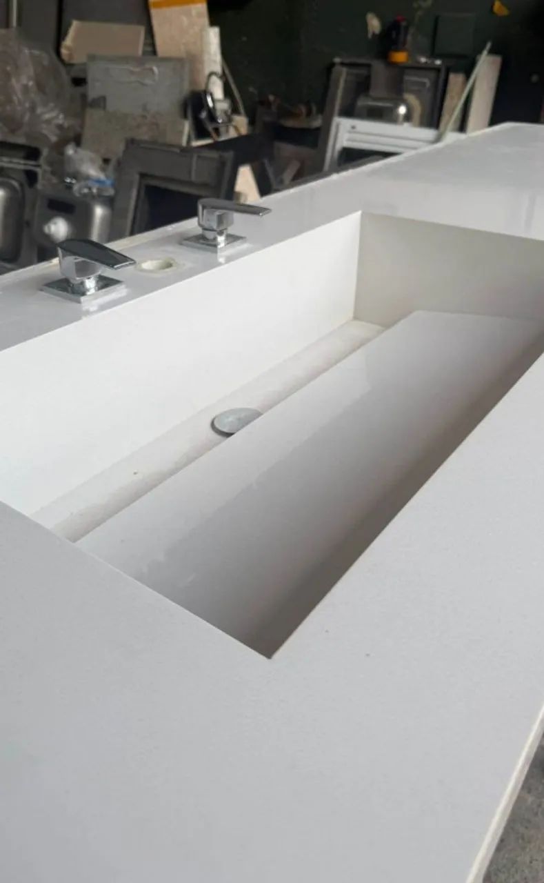 Pia de quartzo branco 2,70x61 - Foto 3