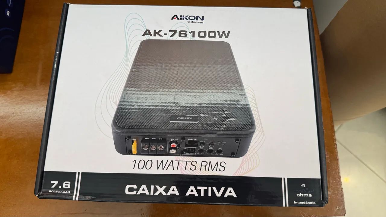 Caixa Ativa Aikon AK-76100W 100W RMS 7.6? - Compacta e Potente