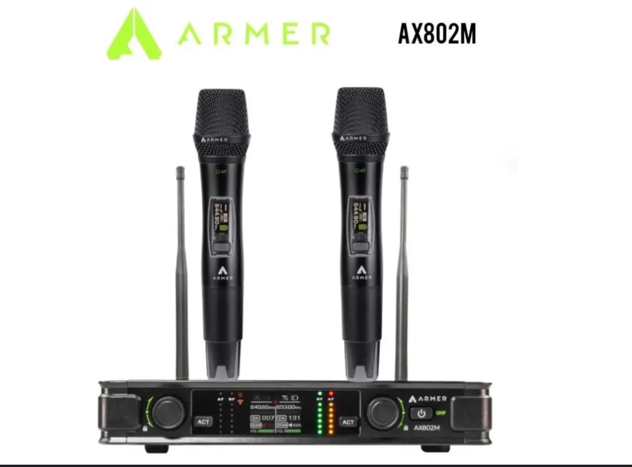 Microfone sem fio duplo Armer AX802M (SUPER NOVO)