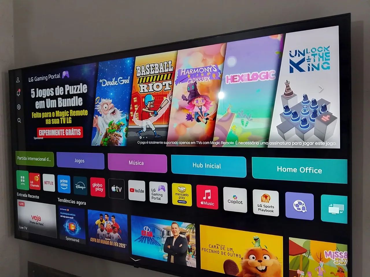 Smart TV LG 75 polegadas 4K borda infinita comando de voz com Alexa completa - Foto 2