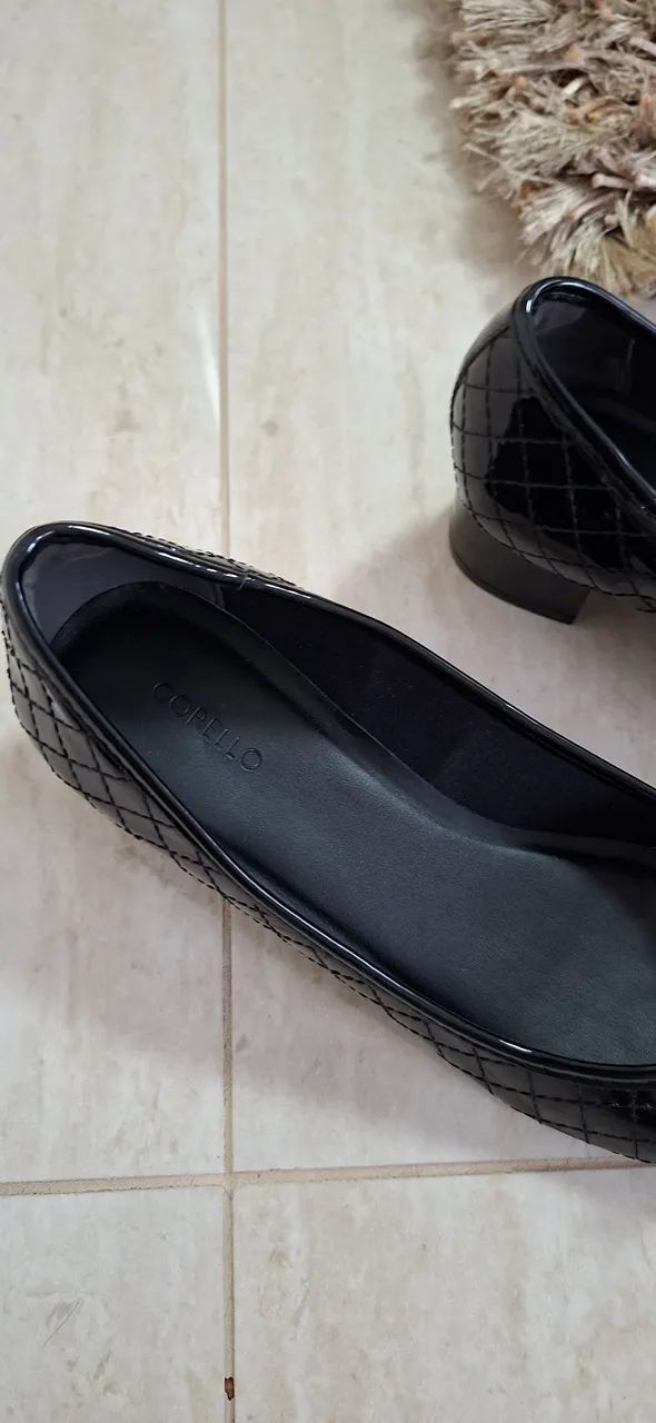 Sapato Preto Corello 38 Salto 3cm - Foto 4