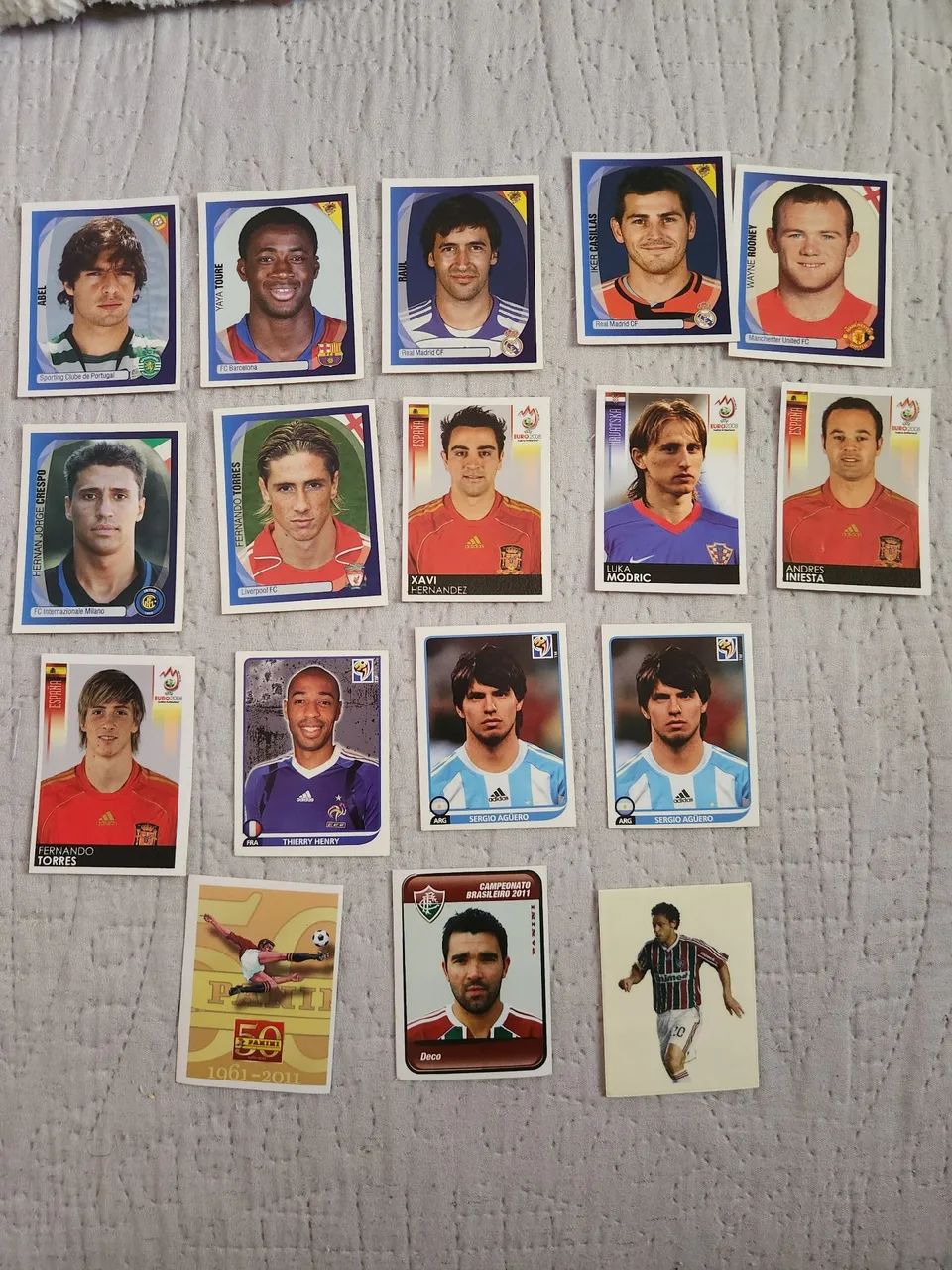 Figurinhas Euro 2008, Champions 2007/08, Copa 2010 e Brasileirao 2011