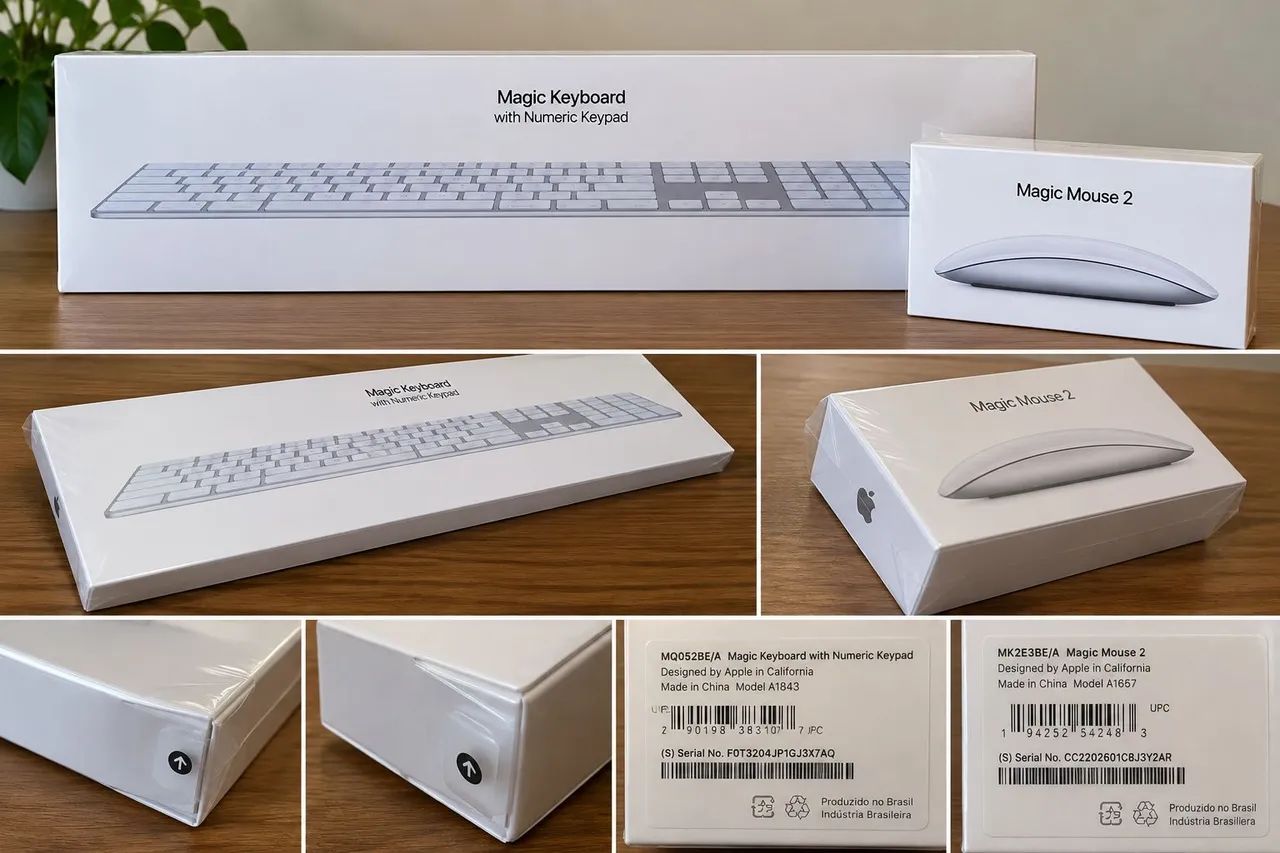 Apple Magic Keyboard Numérico + Magic Mouse 2 Novos Lacrados