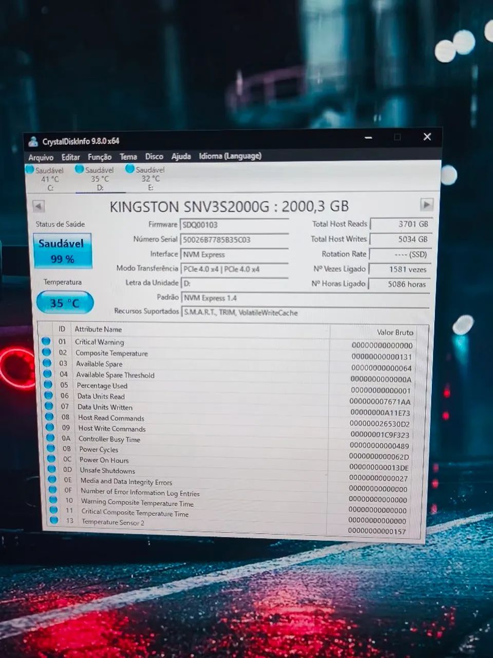 SSD nvme Kingston 2tb gen 4 - Foto 2