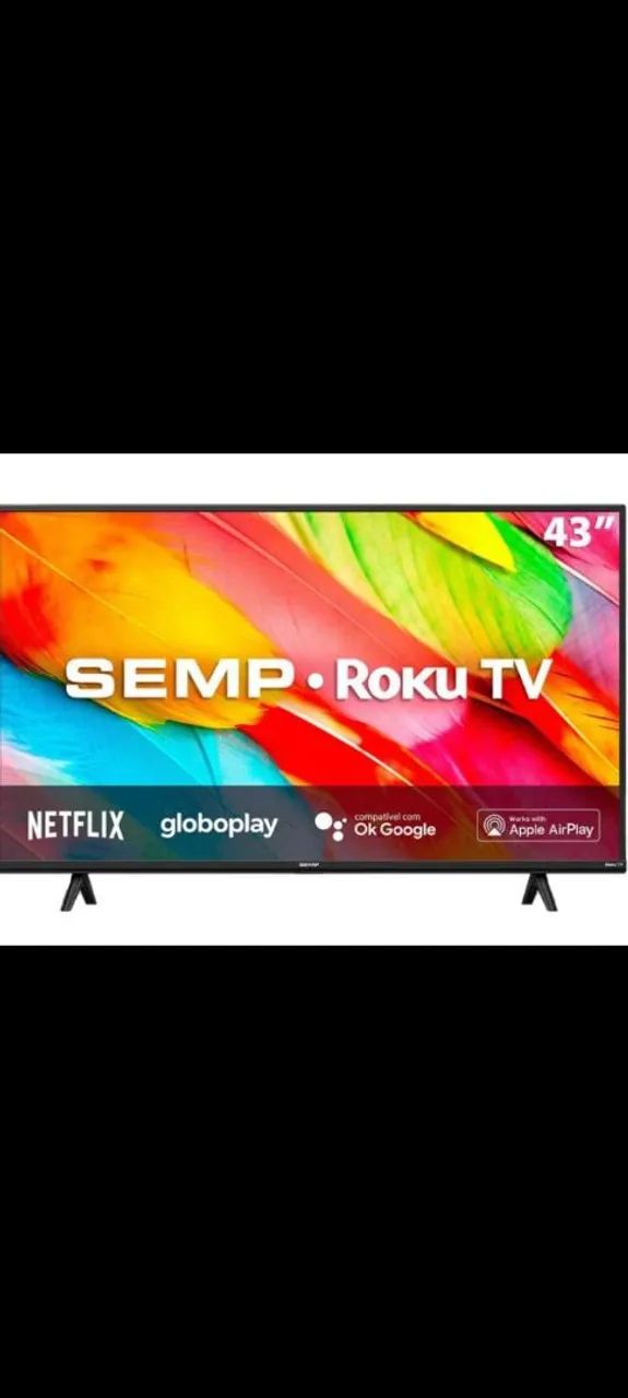 Tv 43 polegadas,5 meses de uso com 1 ano de garrafa 