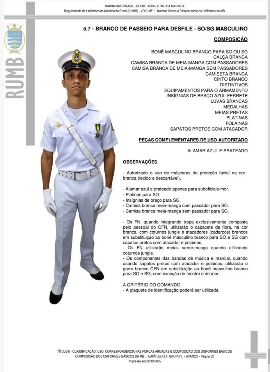 Uniforme "Branquinho" de Marinha - Foto 4
