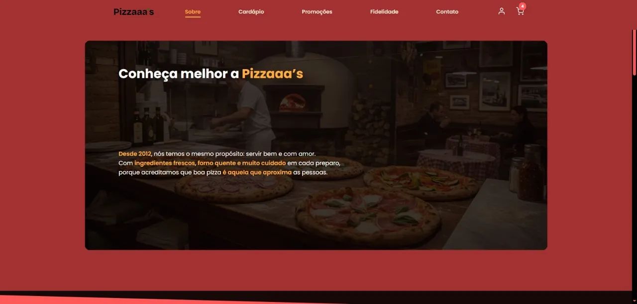 Site de pizzaria pronto e responsivo