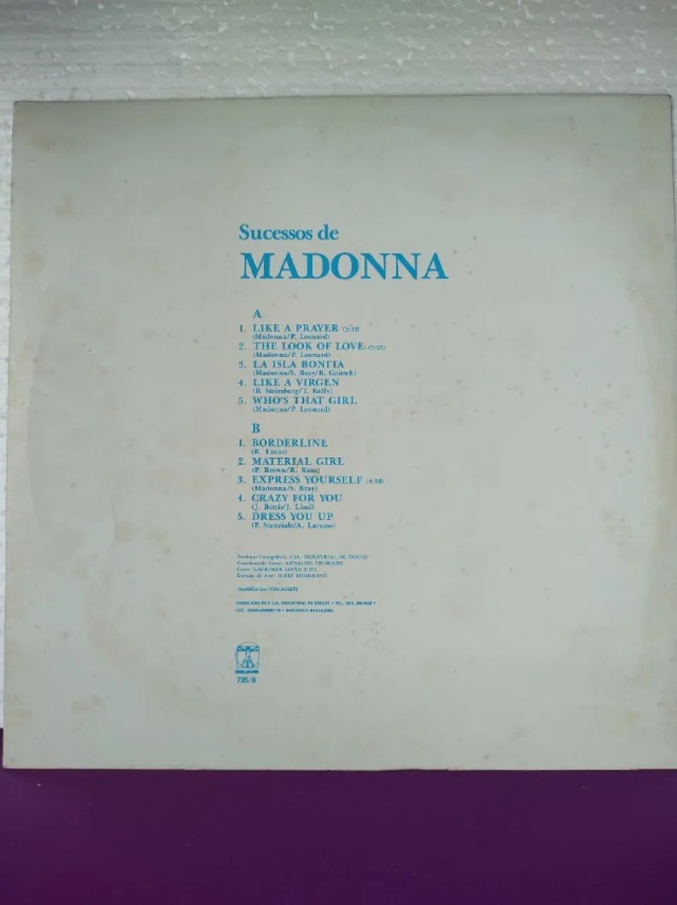 LP SUCESSOS DE MADONNA (cover) - Foto 2