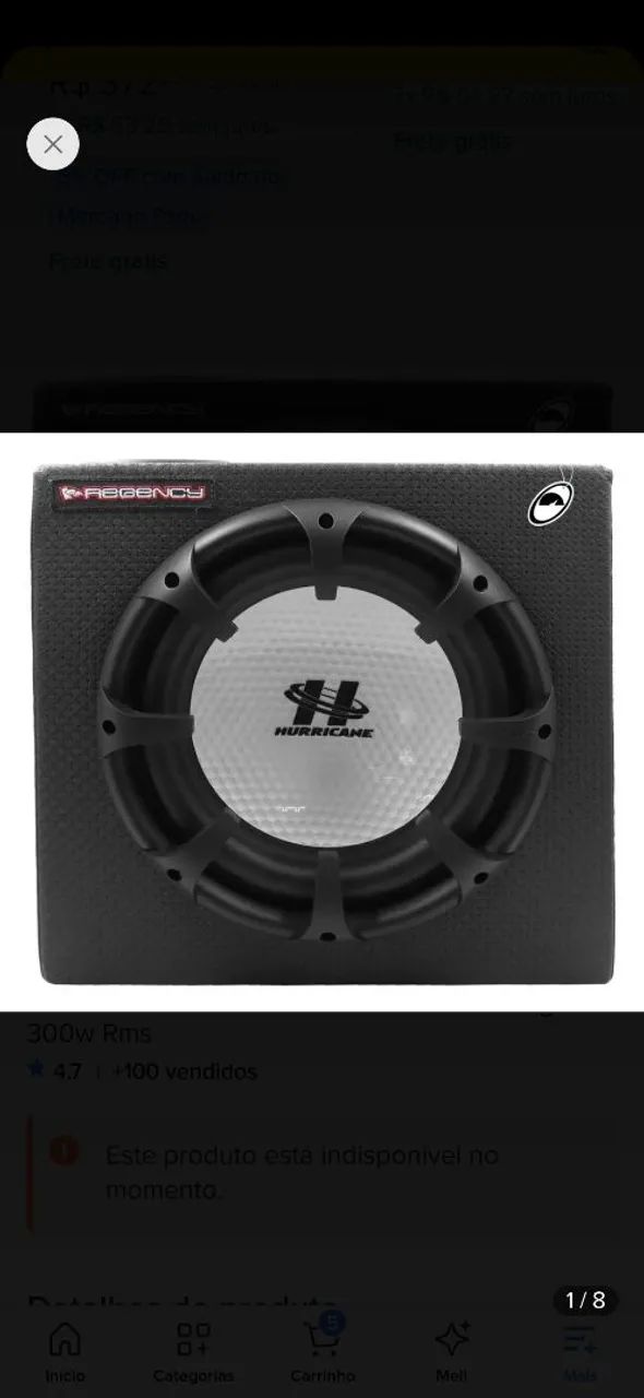 Vendo Caixa Dutada com auto falante Hurricane 12"