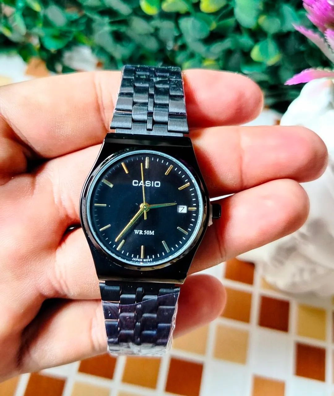 Casio retrô calendário relógio de pulso  - Foto 2