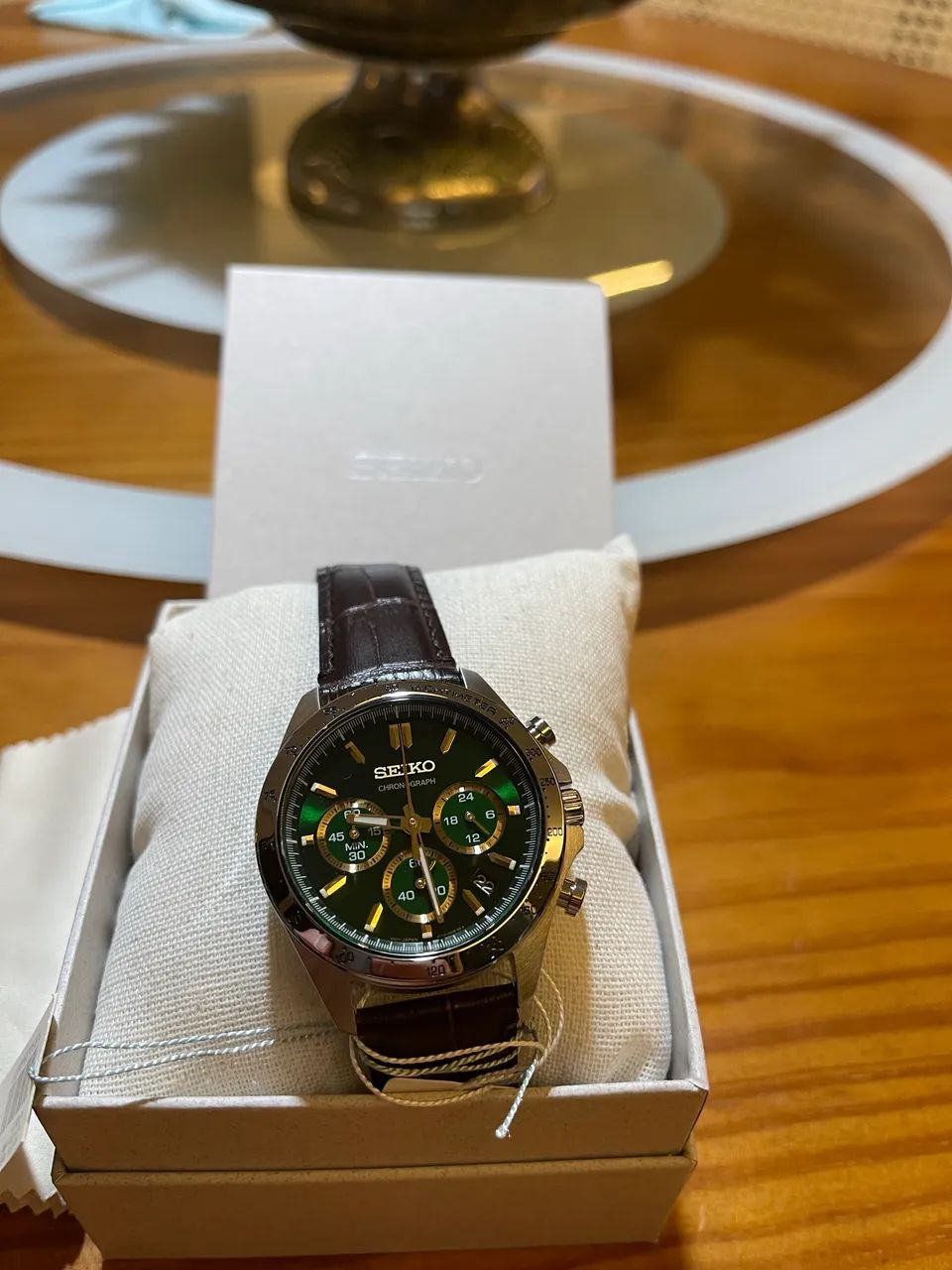 Seiko novo com pulseira em couro - Foto 3