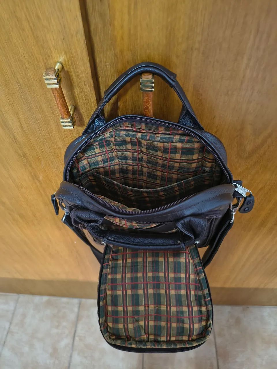Bolsa de Couro Legítimo Marrom - Foto 3