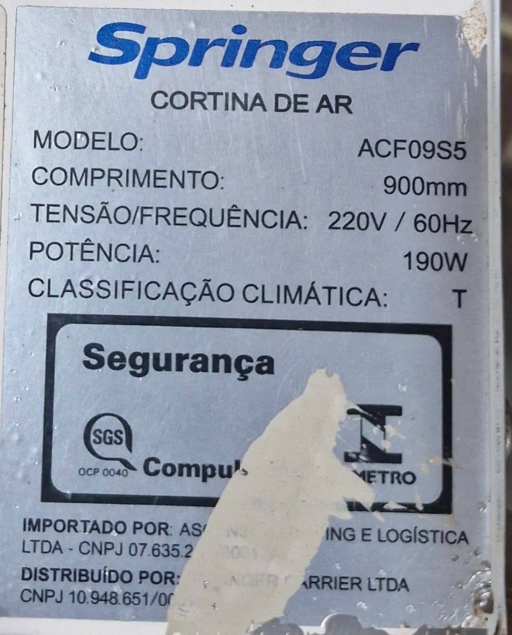 Cortina de ar springer - Foto 2