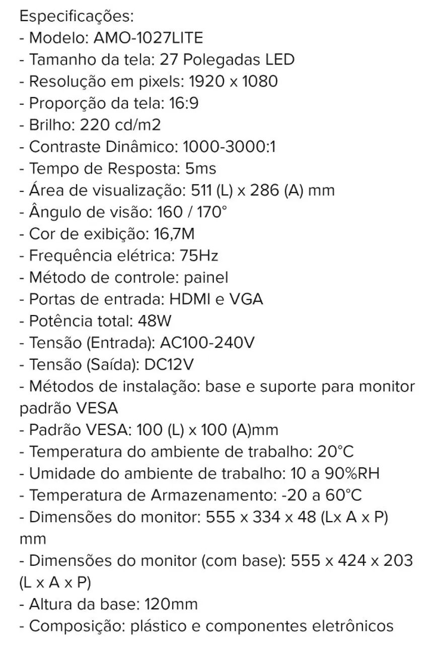 Monitor 27 polegadas  - Foto 3