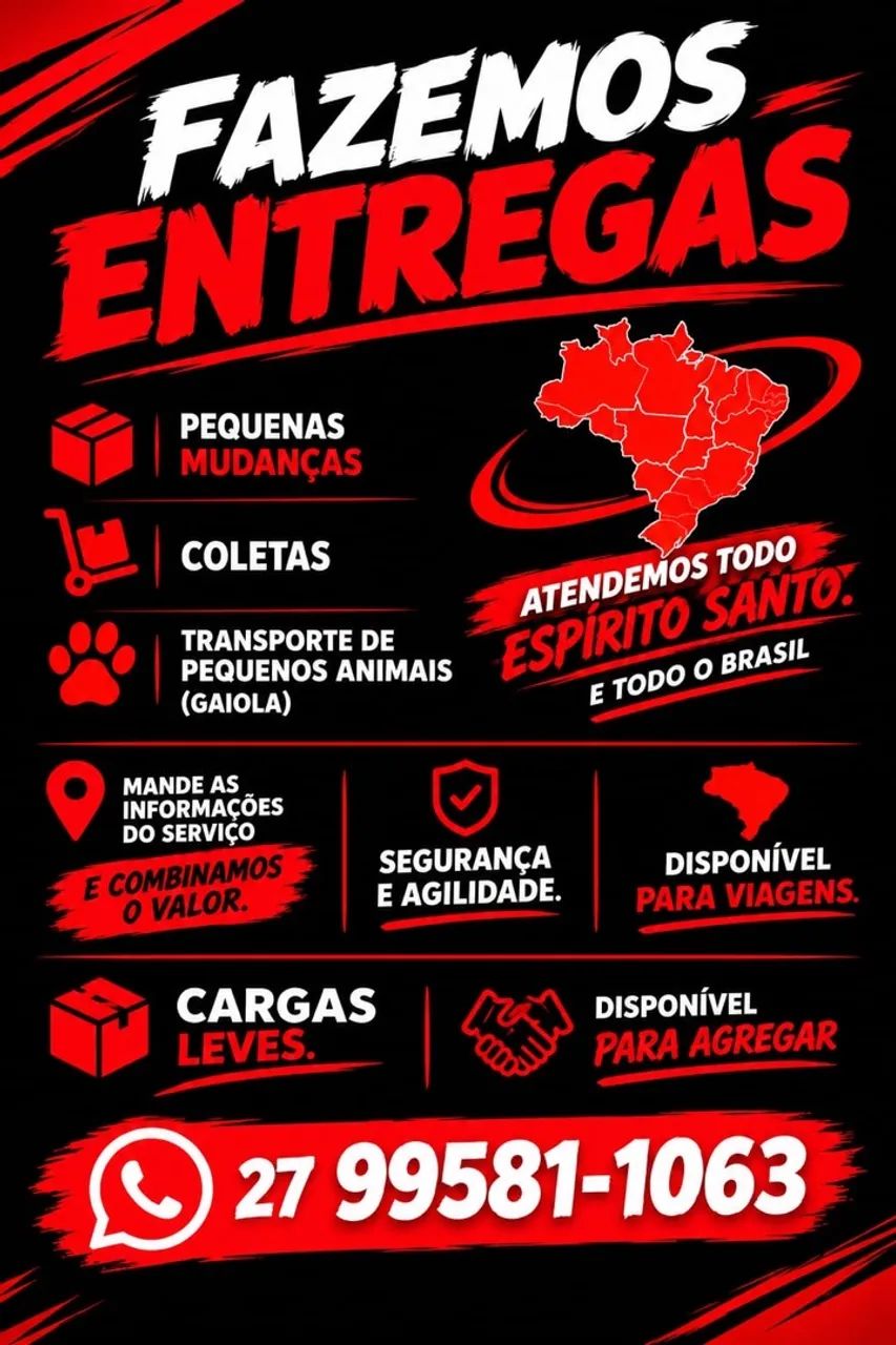 Transporte de cargas e animais pequenos (Gaiola).