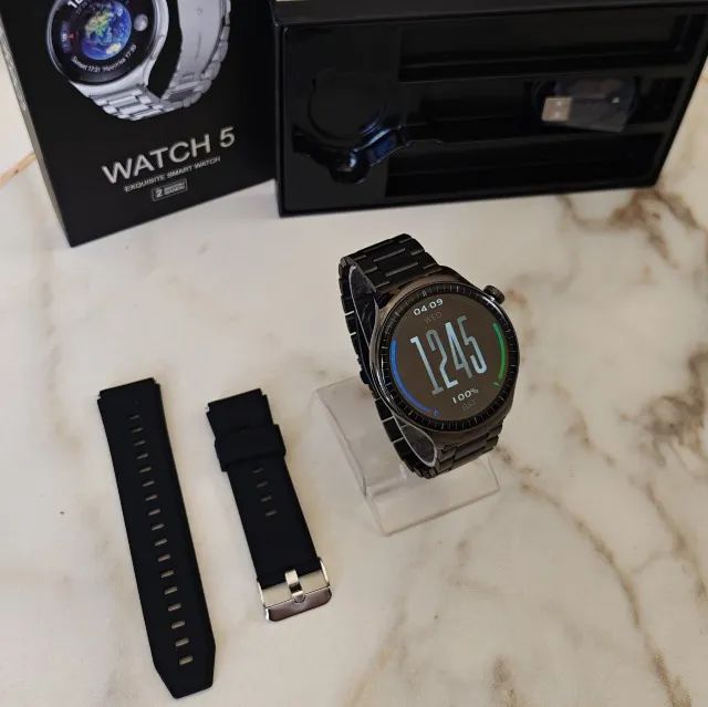 Smartwatch Watch 5 com 2 pulseiras - Foto 2