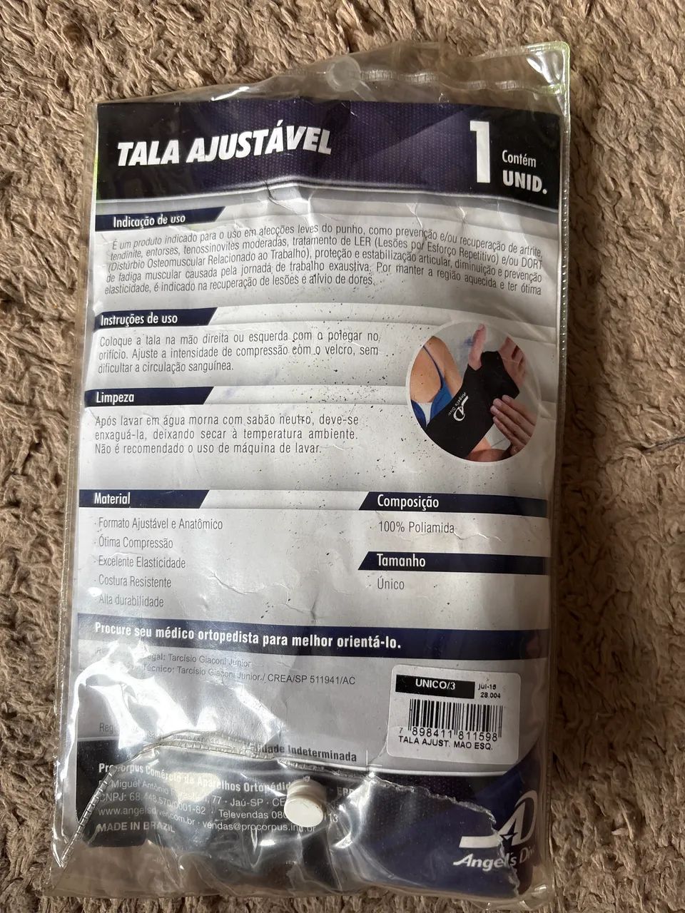 Tala ajustável neoprene pulso - Foto 2