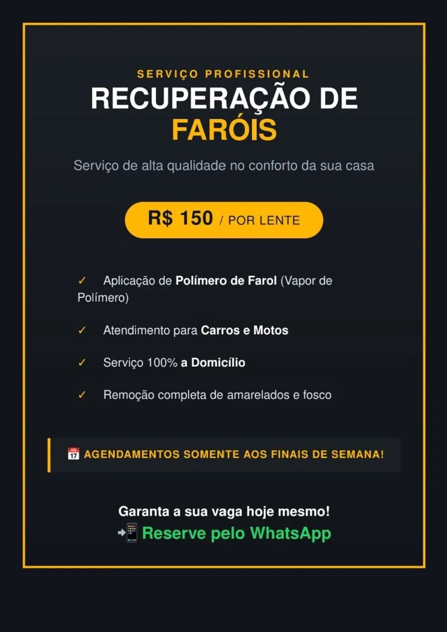 Recuperação de farol carro