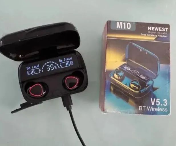 Fone Bluetooth TWS M10 Sem Fio com Display Digital