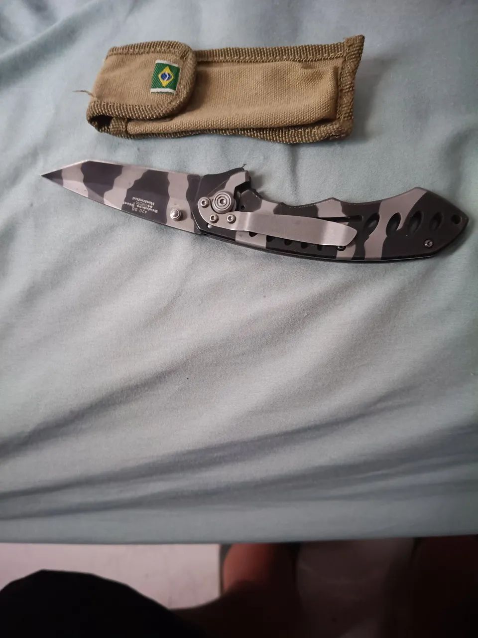 Canivete NTK camuflado lindão lâmina turca acompanha bainha - Foto 2