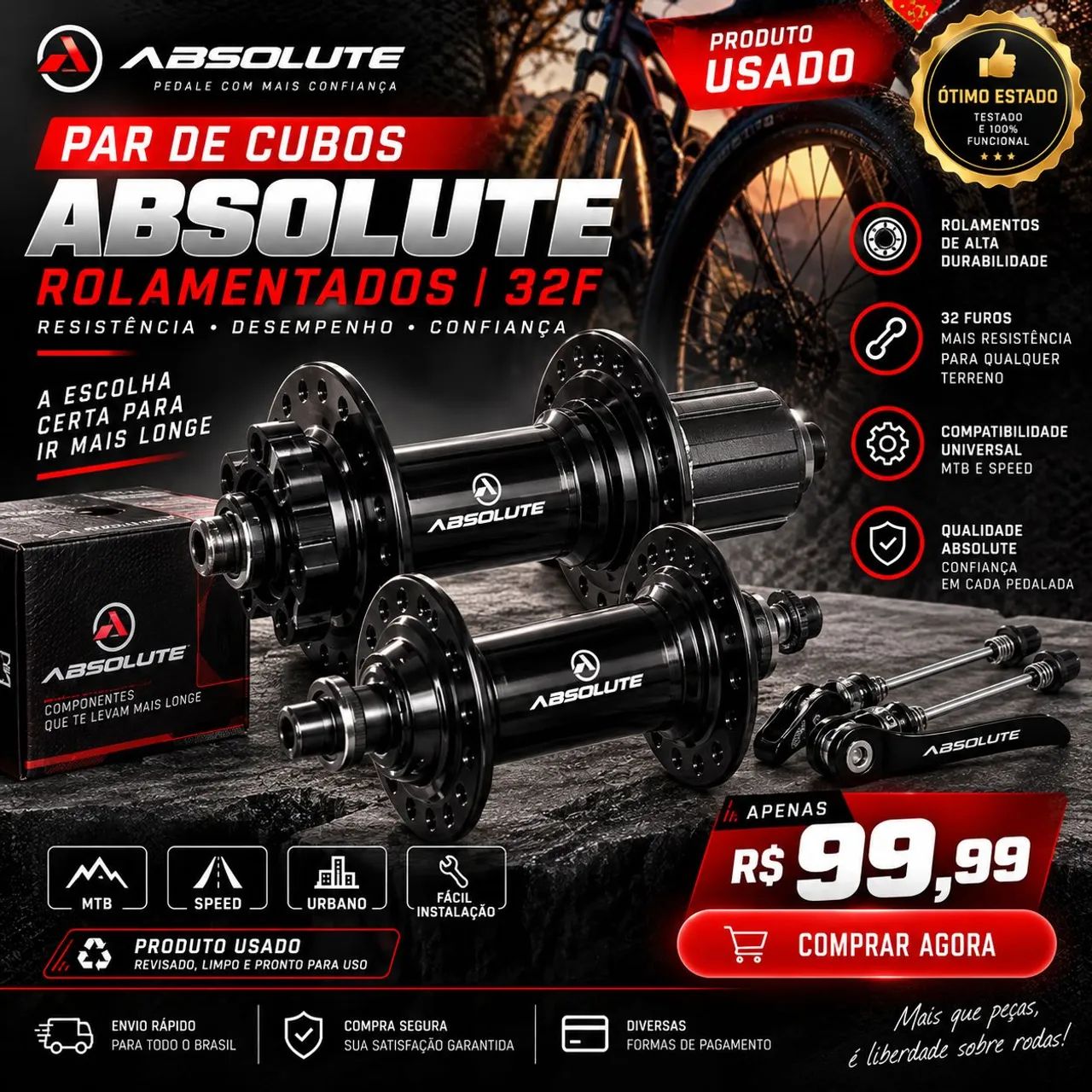 Par de cubos absolute 32f 