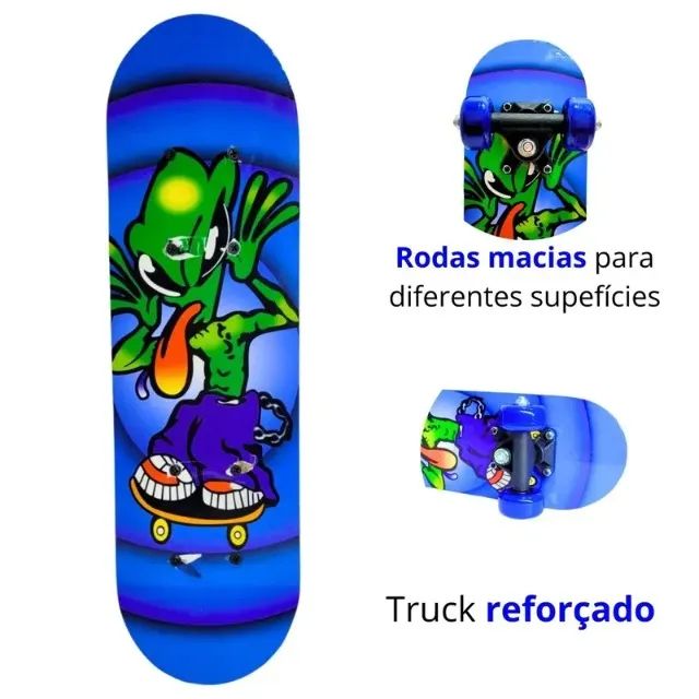 skate semi profissional infantil 30 kg jr unisex estampado tk-ab8888