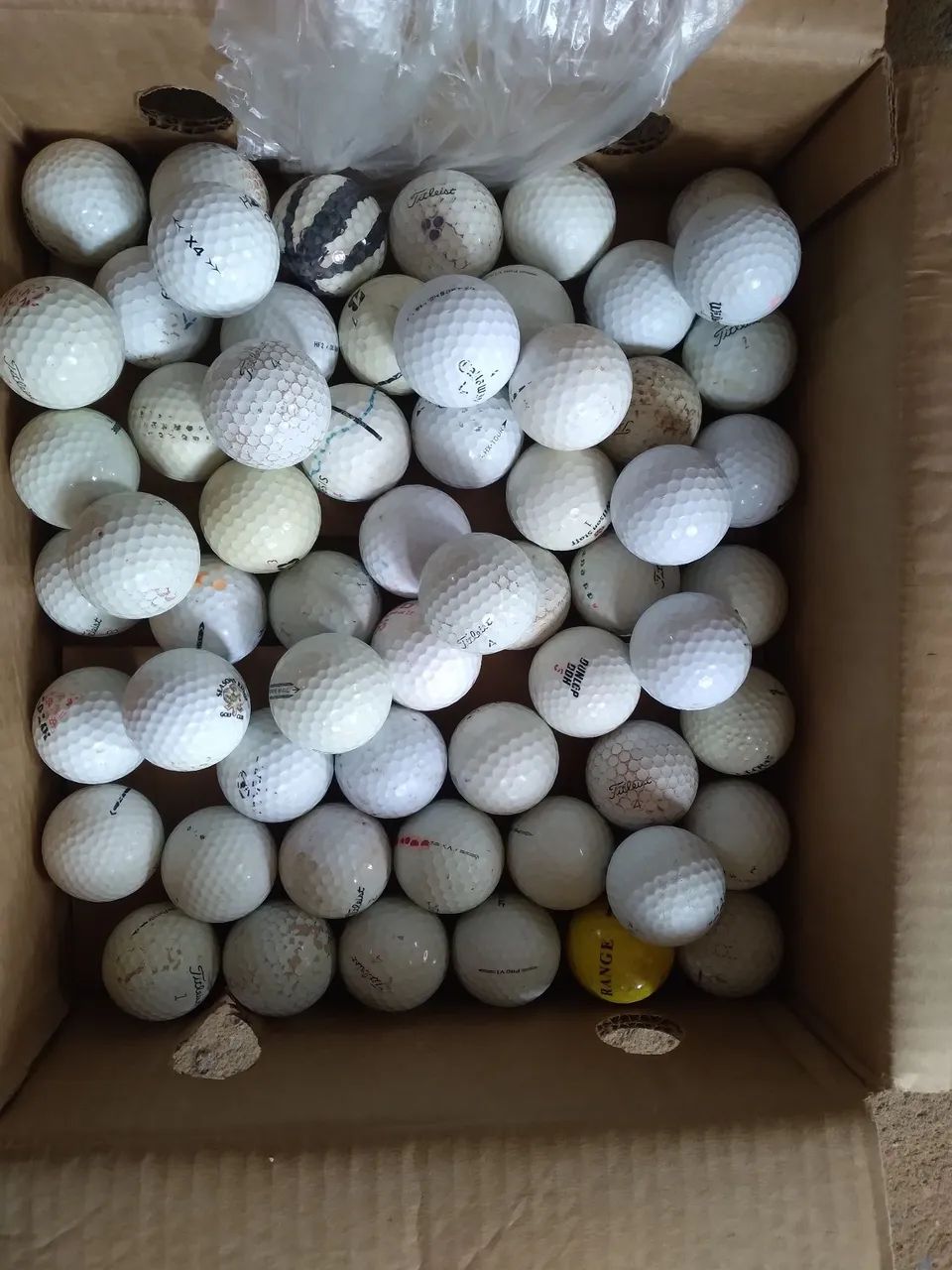 60 bolas de golfe usadas 