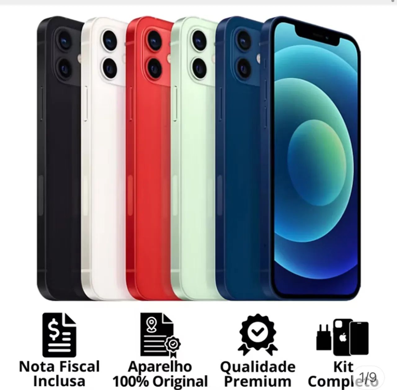 iPhone 12 128GB 最大容量100% Apple iPhone 12 128GB 5G - Vitrine - tela Super Retina XDR OLED