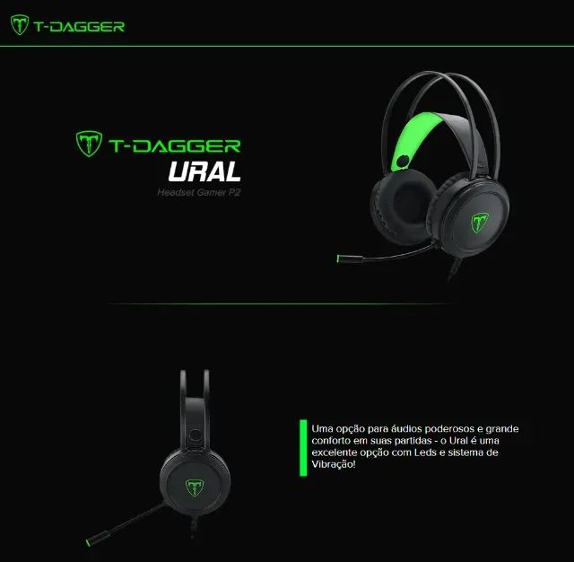 Headset Gamer Ural T-Dagger 2P2 + USB  - Foto 3