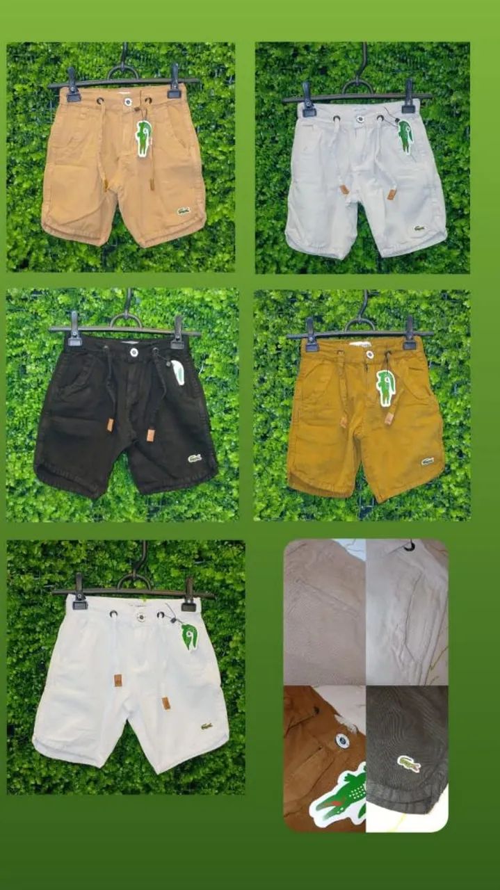 short  rabo de peixe infantil atacado e varejo 