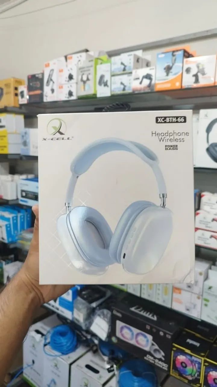 FONE DE OUVIDO BLUETOOTH SEM FIO ROSA AZUL - Foto 2