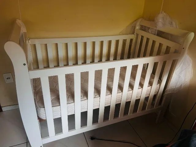Berço com colchão (berço cama) 3 em 1