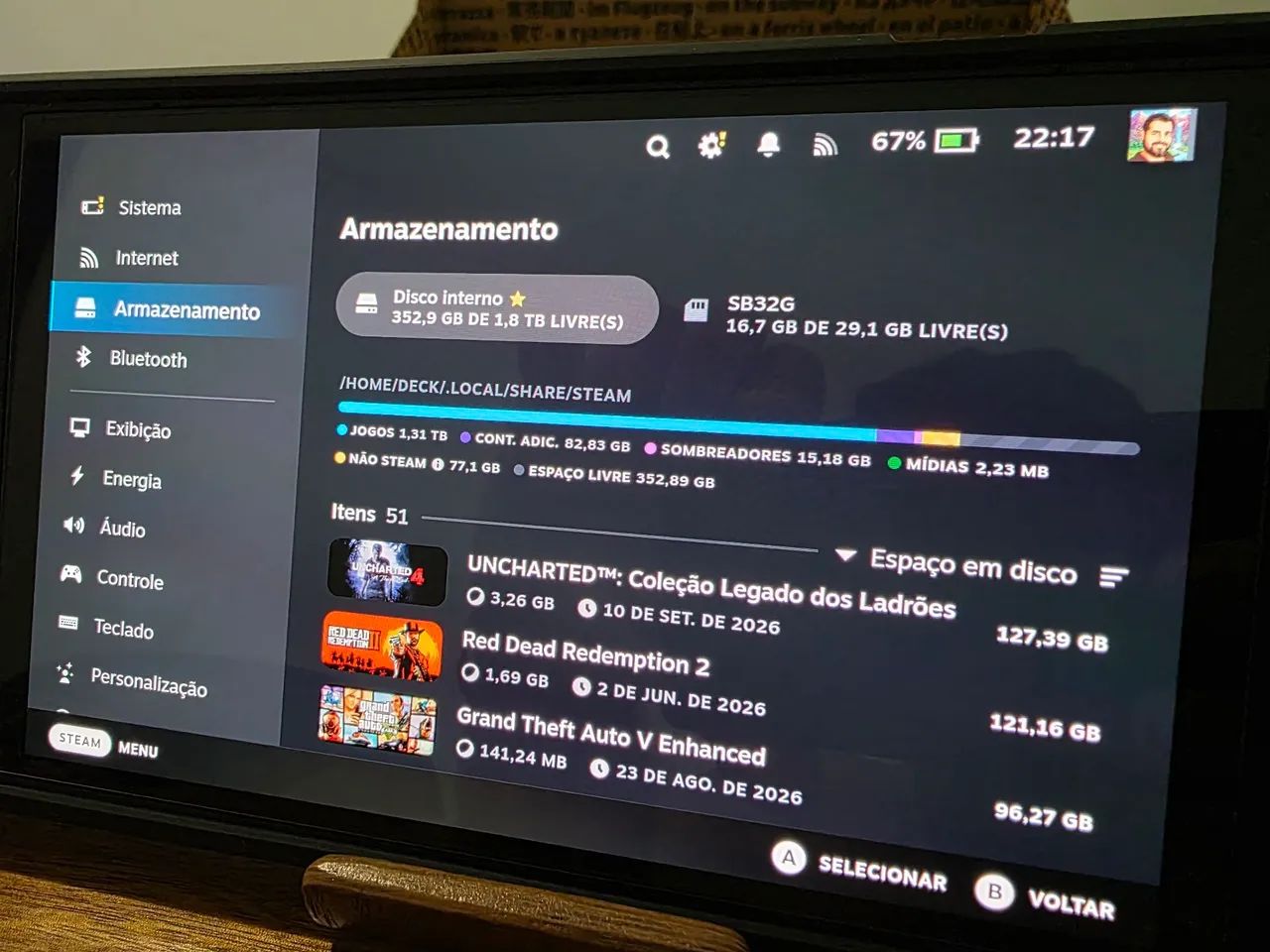 STEAM DECK OLED / 2 TB / PERFEITO E MAIS COMPLETO / MOCHILA DELL PRO BRINDE - Foto 4