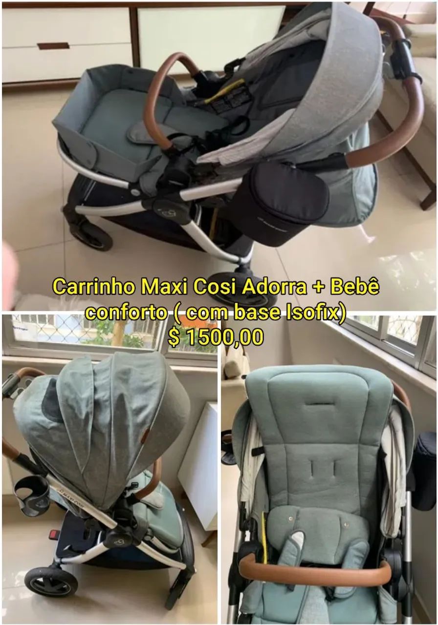 Carrinho de bebê maxi cosi com bebê conforto