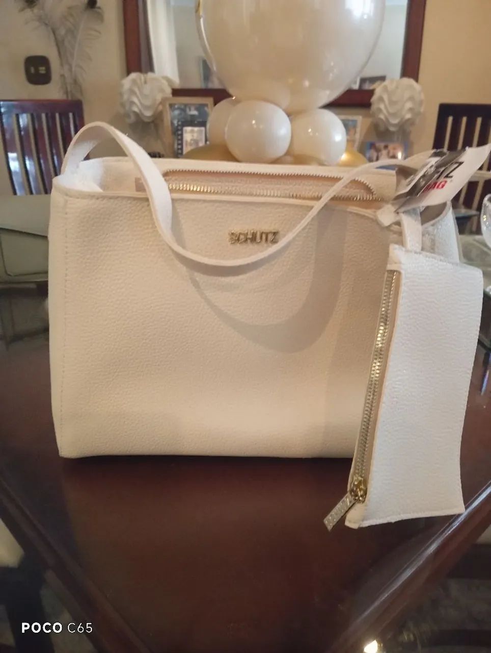 Bolsa Marfim com carteira adicional