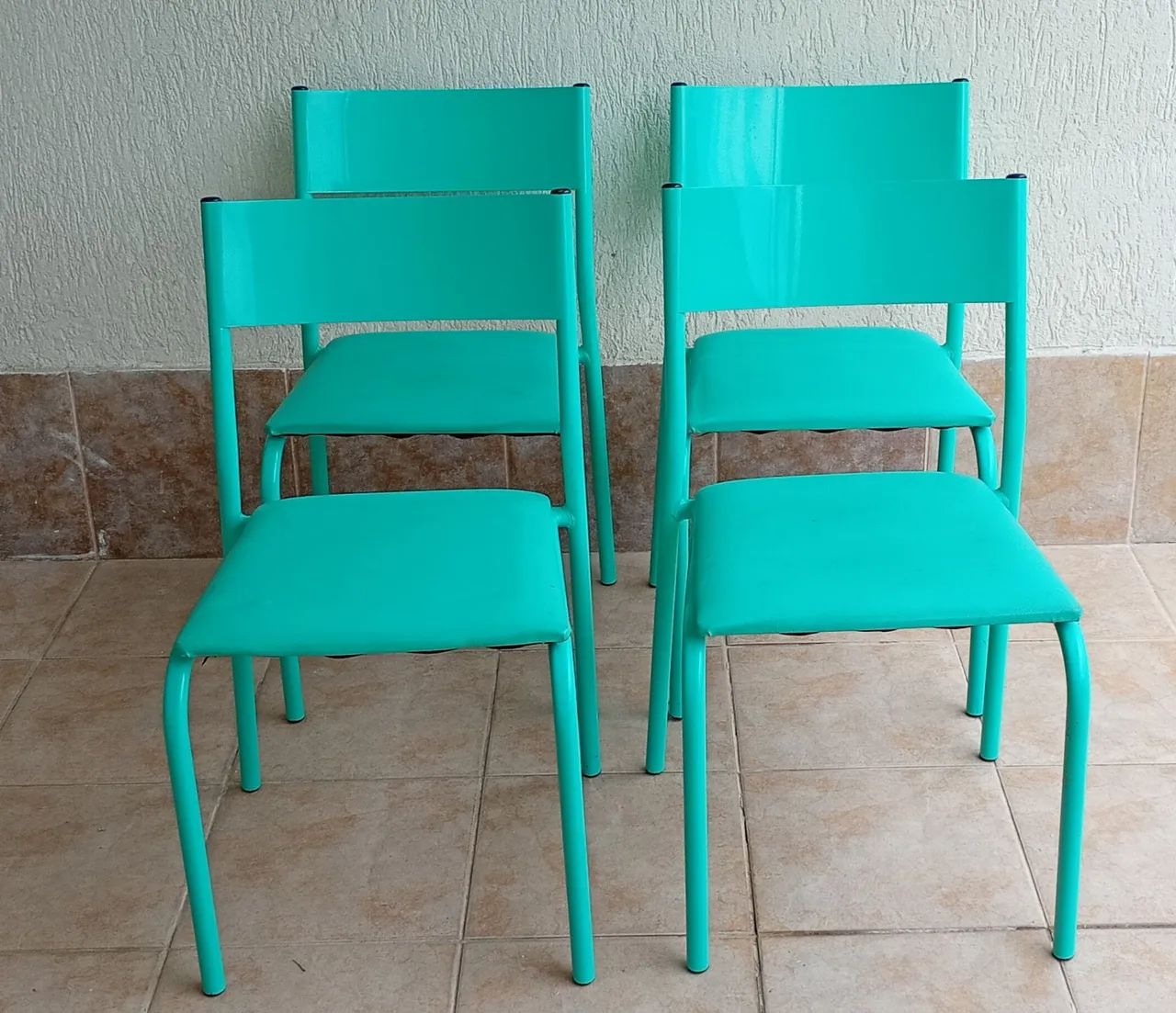 Conjunto de 4 Cadeiras Azul Thifany 