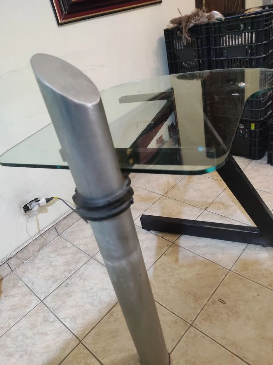 Mesa escrivaninha de vidro Grado - Foto 3