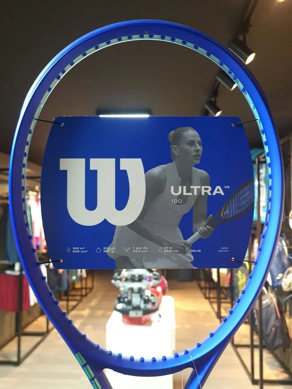 Raquete Wilson Ultra 100 V5 azul<br><br>Azul - Foto 2