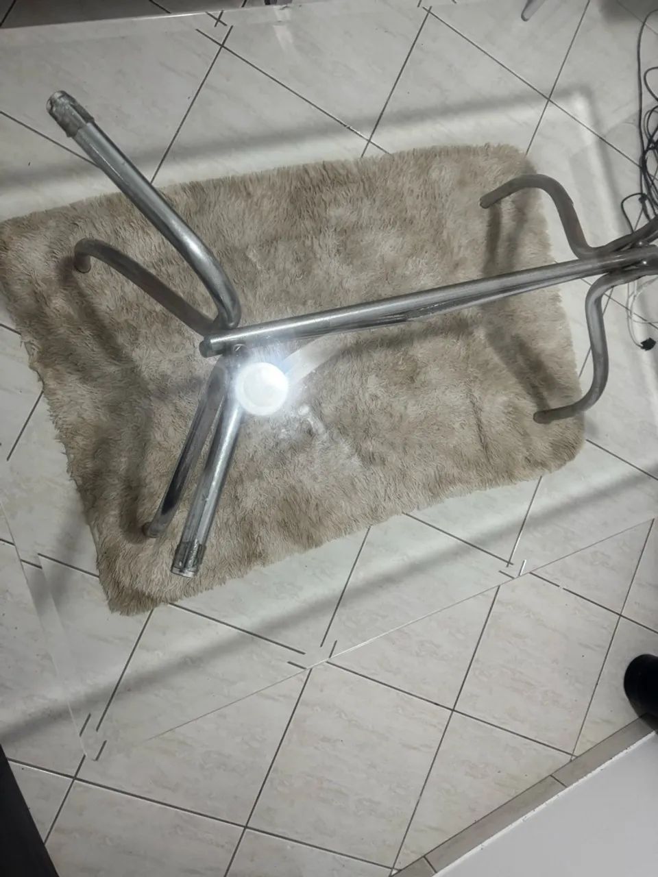 Mesa  vidro branca - Foto 3