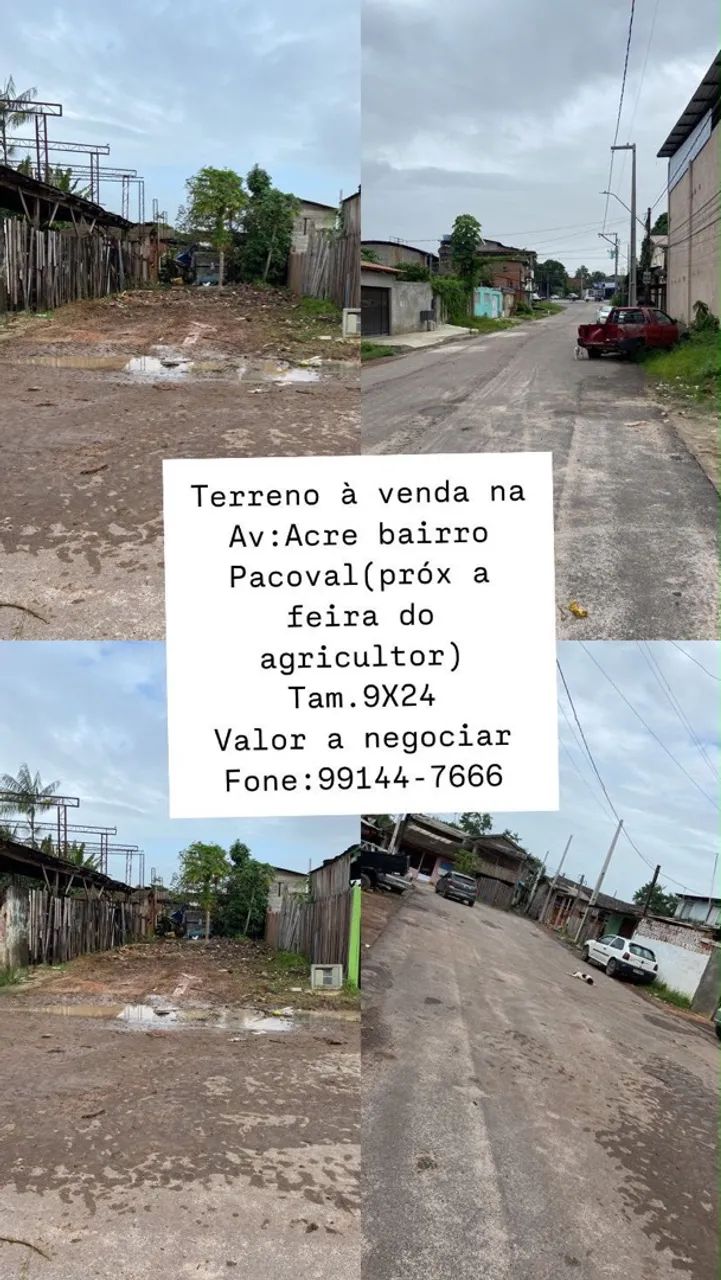 Terreno a venda no bairro pacoval 