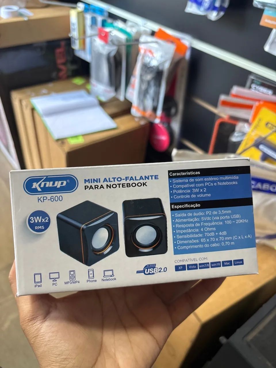 Mini caixa de som para notebook- USB2.0 -3W