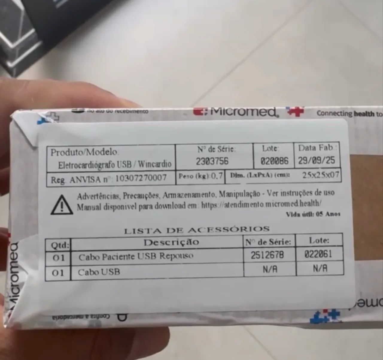 Aparelho de eletrocardiograma (ECG) , Micromed Wincardio! Novo na caixa selada - Foto 3