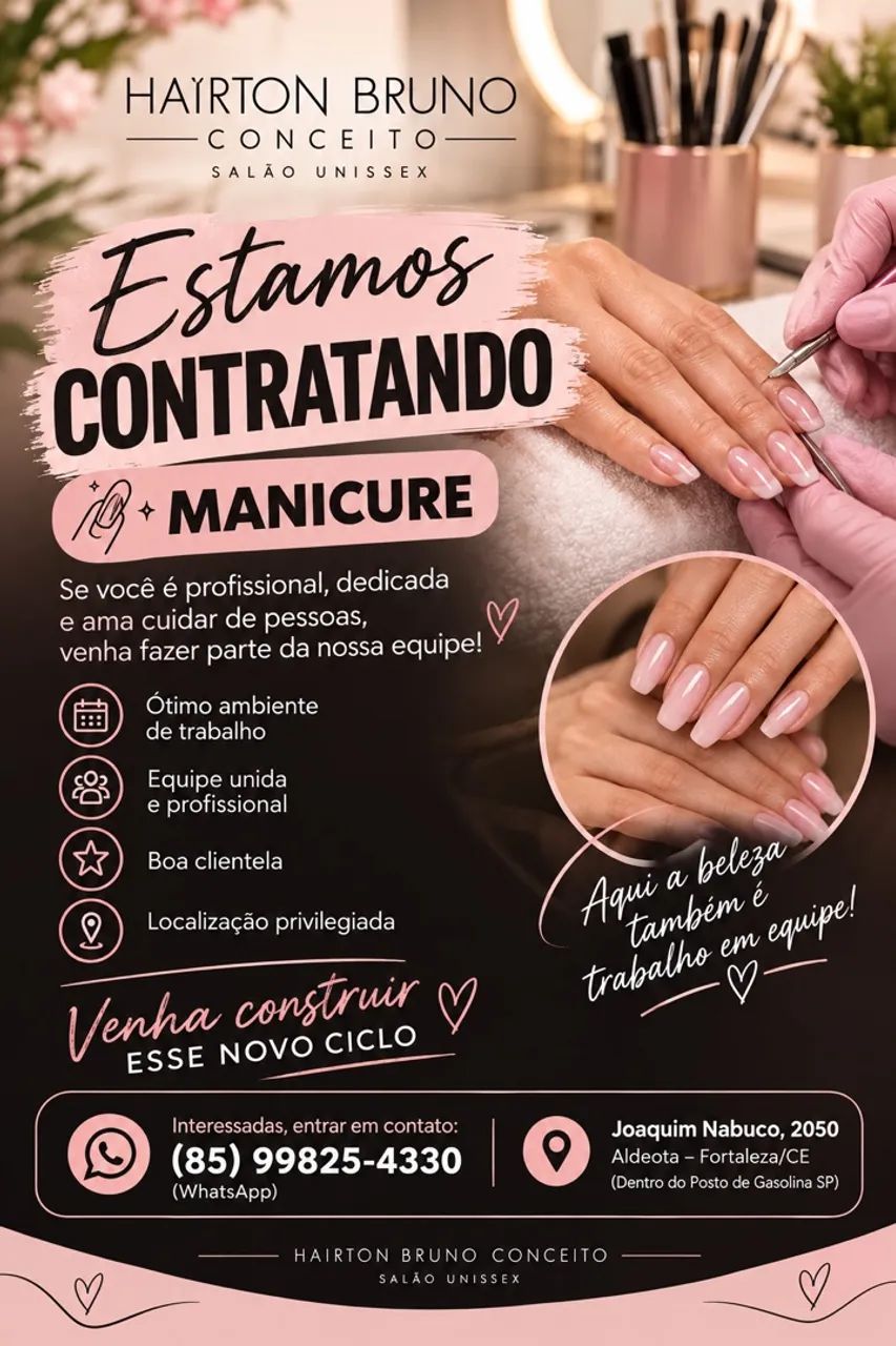 Contratando manicure 